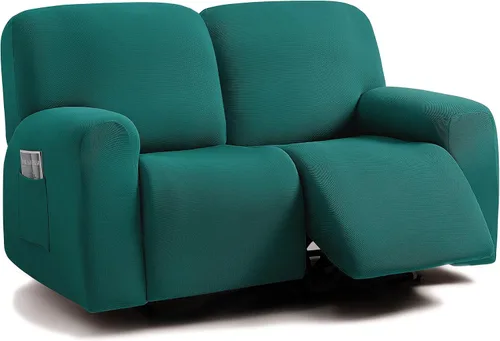 Miniatura 25 de ULTICOR - Juego de 8 fundas para sofá reclinable de jacquard, fundas elásticas para sofá reclinable para 3 cojines, fundas gruesas, suaves y Gris