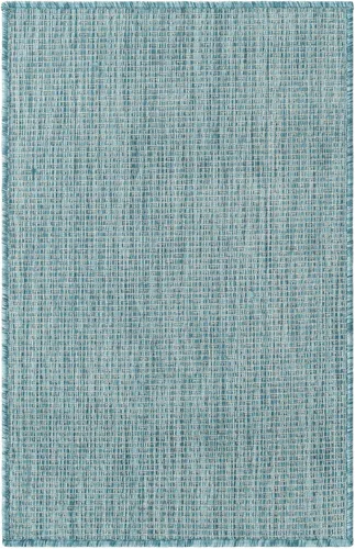 Miniatura 3 de Unique Loom Collection - Alfombra de transición casual, sólida, con tonos moteados para interiores/exteriores, de tejido plano