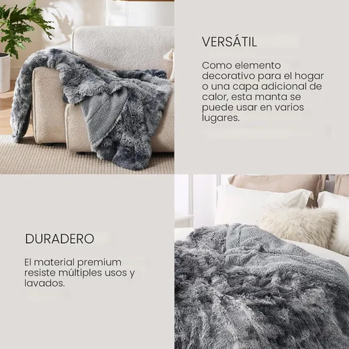 Miniatura 4 de Bedsure GentleSoft Manta de Tiro de Piel Sintética Esponjosa y Suave para Sofá, Forro Polar Sherpa Suave Regalos Acogedores para Mujeres, Manta