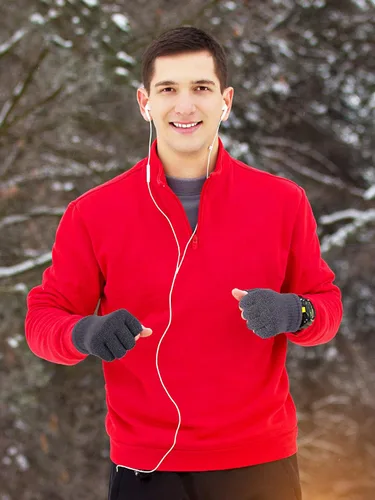 Miniatura 7 de SATINIOR 4 pares de guantes de invierno de medio dedo, guantes de punto sin dedos, guantes elásticos cálidos para hombres y mujeres