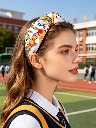 Miniatura 3 de NVENF Diadema para profesora para mujer, accesorios para profesores, diadema anudada con perlas de cristal, trajes de regreso a clases, regalos