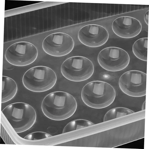 Miniatura 8 de Caja de almacenamiento de huevos frescos con tapa abatible, soporte para huevos para refrigerador, bandejas de huevos de plástico para refrigerador
