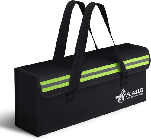 Miniatura 9 de FLASLD Lipo - Paquete de 2 bolsas ignífugas para bicicletas eléctricas, estuche de carga de batería, bolsa a prueba de explosiones, gran capacidad
