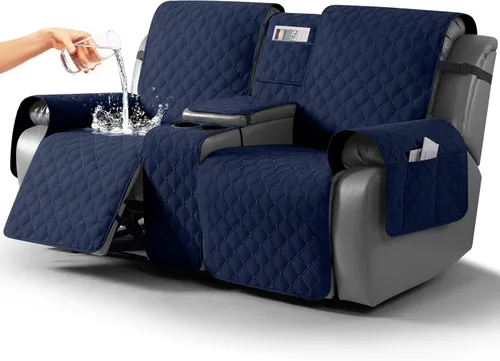 Miniatura 26 de TAOCOCO Funda para Sillón de Dos Plazas Reclinable 100% Impermeable con Consola Central, Funda de Sofá Reclinable Reversible para 2 Asientos
