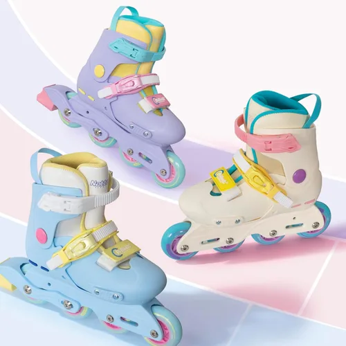 Miniatura 6 de Nattork Patines en línea para niñas, niños, adolescentes, niños de 4 a 16 años, 4 tamaños, cuchillas ajustables para cumpleaños en interiores