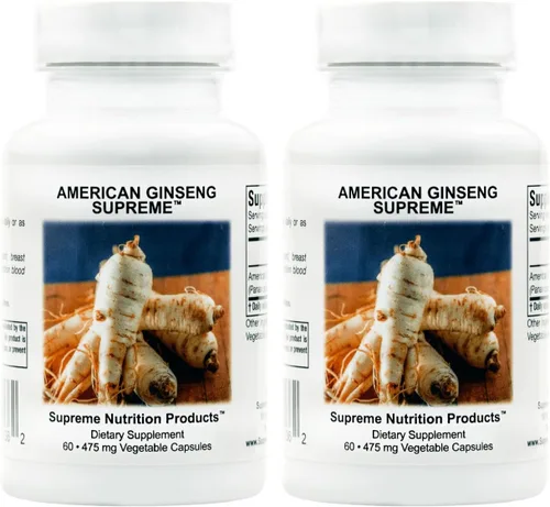 Miniatura 5 de Supreme Nutrition American Ginseng Supreme, 60 cápsulas vegetarianas de raíz de ginseng americano puro