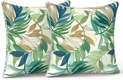 Miniatura 58 de LVTXIII Juego de 2 almohadas lumbares para patio, 12 x 20 pulgadas, resistentes a la decoloración, para exteriores con interiores, cojines lumbares