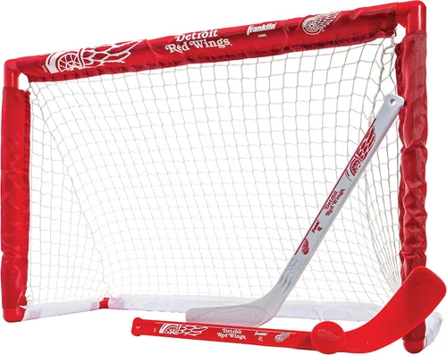 Miniatura 17 de Franklin Sports NHL - Juego de mini hockey para niños, portería de hockey sobre rodilla, pelota + 2 palos, juego de juguetes para interiores