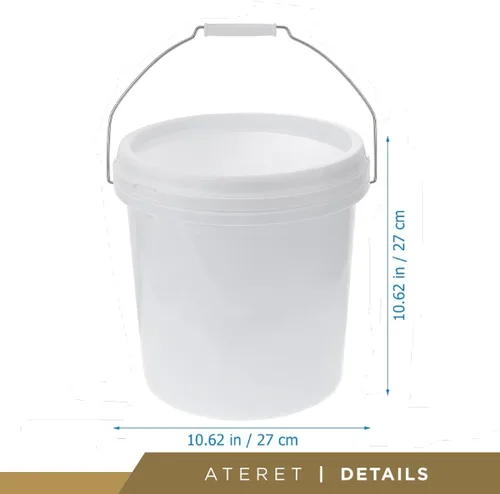 Miniatura 2 de ATERET Balde Blanco de 2 Galones Solo - Cubetas Multiusos - Grado Alimenticio - Fabricado en EE.UU. - Plástico Libre de BPA (Paquete de 3)