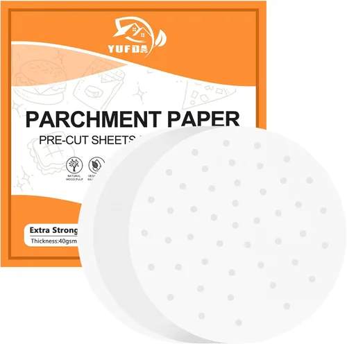 Miniatura 8 de 150 piezas de papel pergamino antiadherente de 8 pulgadas, papel pergamino redondo precortado para prensa de tortillas, molde para pasteles