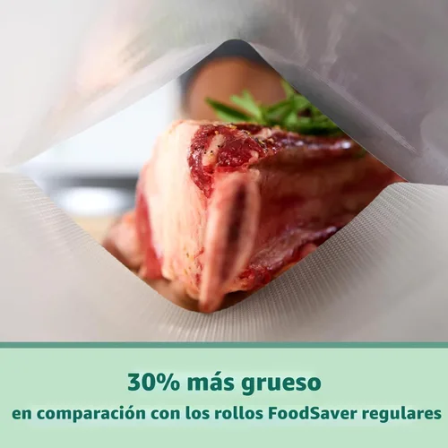 Miniatura 2 de FoodSaver Rollo de sellado al vacío resistente de 8 x 20 pies, paquete de 6, ideal para almacenamiento de alimentos y cocción sous vide