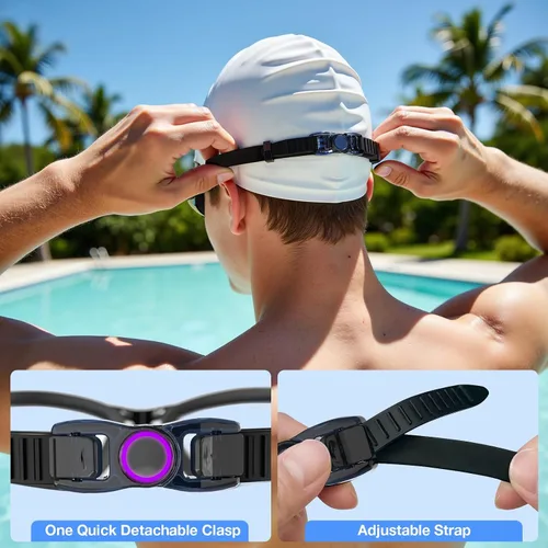 Miniatura 6 de MAMBAOUT Gafas de natación, paquete de 2 gafas de natación antivaho sin fugas, protección UV para hombres, mujeres, adultos y jóvenes
