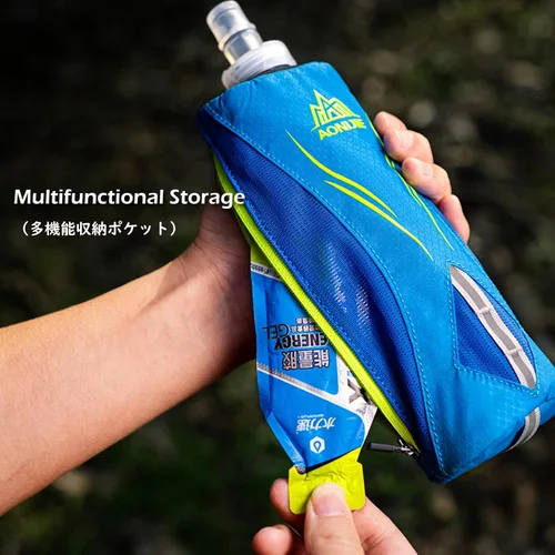 Miniatura 6 de TRIWONDER Botella de agua de mano para correr, Quick Grip Chill Botella de agua suave de mano de 17 onzas con correa de mano, paquete de Botella