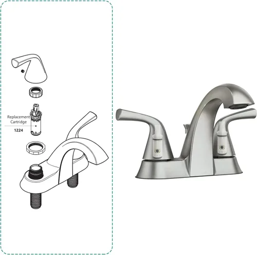 Miniatura 5 de 1224 1224B Kit de repuesto de cartucho de grifo para la mayoría de grifos Moen de doble mango y kit de reparación de bañera/duchas, repuesto