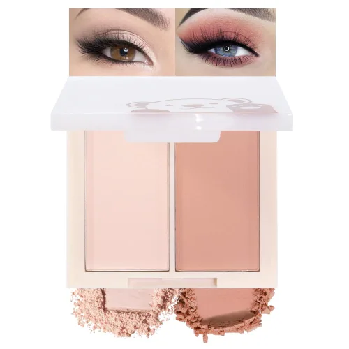 AMY'S DIARY Sombra de ojos mate, Sombra de ojos rosa nude, Polvo ultrafino y ligero, Sombra de ojos y maquillaje de rubor multiusos y mezclable,