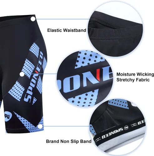 Miniatura 30 de sponeed Pantalones cortos de ciclismo para hombre, pantalones acolchados para ciclismo, ropa de ciclismo