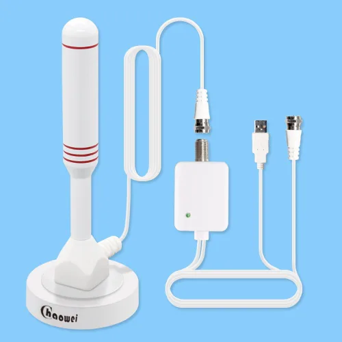Miniatura 10 de Chaowei Antena digital HDTV con base magnética, cable coaxial HDTV de 16.5 pies, antena de TV portátil para interiores y exteriores para 4K 1080p