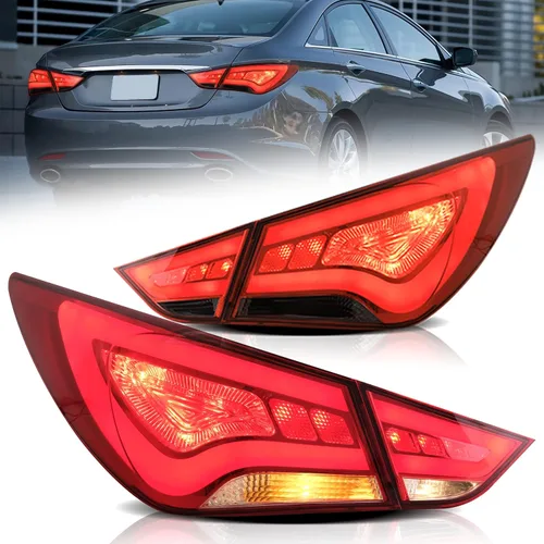 Miniatura 9 de VLAND Conjunto de luces traseras para Hyundai Sonata 6ª generación Sedán 2011-2014, Plug-and-play, ahumado