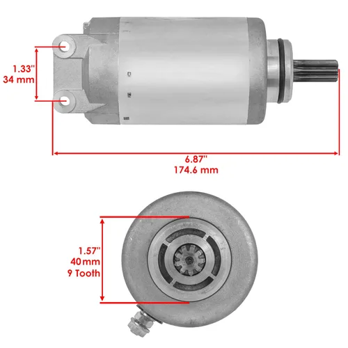 Miniatura 2 de Caltric Motor de arranque compatible con Arctic Cat Prowler 700 Hdx Xt XTX 2008 2009 2010 2011 2012 2013 2014 2015