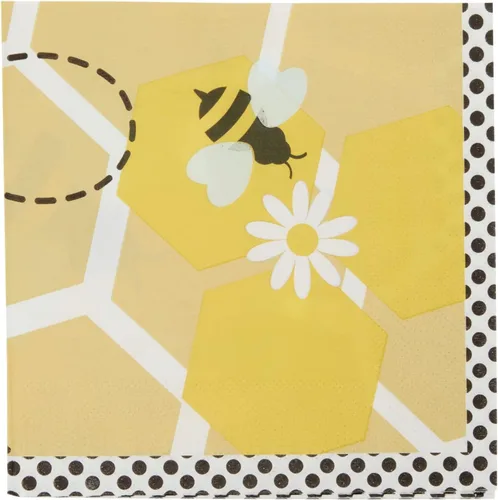 Miniatura 7 de BLUE PANDA Bumble Bee - Juego de 144 piezas, negro dorado y blanco, decoración de fiesta temática de abejas y platos desechables, tazas