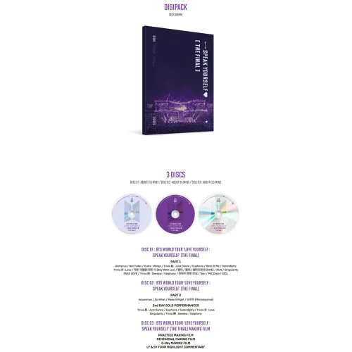 Miniatura 3 de BTS WORLD TOUR ‘LOVE YOURSELF : SPEAK YOURSELF’ [THE FINAL] DVD