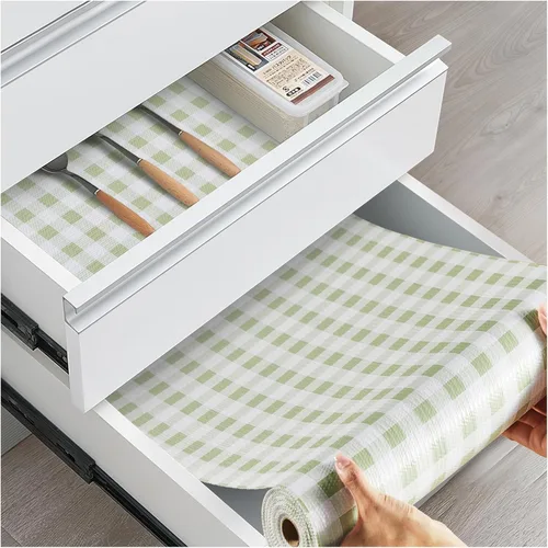 Miniatura 28 de Forro antideslizante para cajones y estantes, no adhesivos, grueso, agarre fuerte, impermeable, lavable, protege los estantes del aparador, armarios