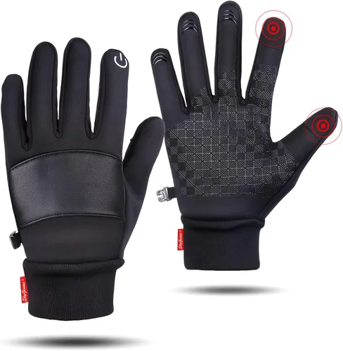 Guantes de invierno SkyGenius, guantes de ciclismo, motociclismo, resistentes al viento, guantes delgados para actividades al aire libre
