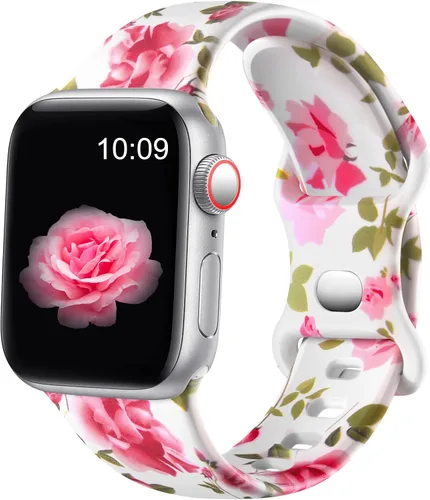 Miniatura 9 de Easuny - Compatible con correa de reloj de 38 mm, 40 mm, 41 mm, 42 mm, 44 mm, 45 mm y 49 mm para mujeres, correa deportiva de silicona suave