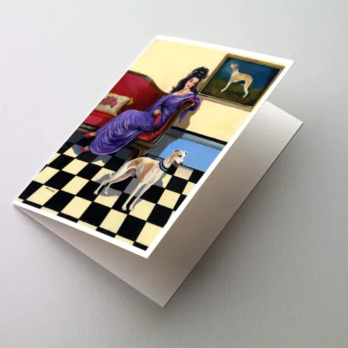 Miniatura 82 de Caroline's Treasures PPP3013GCA7P - Tarjetas de felicitación y sobres para mascotas de Basset Hound Teacher, paquete de 8 tarjetas en blanco