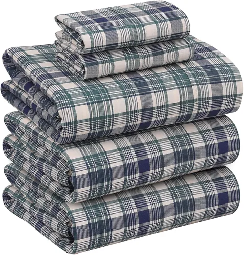 Miniatura 89 de RUVANTI Juego de sábanas divididas tamaño King de 100 % algodón para cama ajustable, 5 piezas, ropa de cama de tejido de percal suave y Guisante