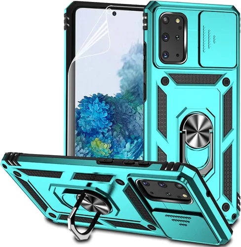 Miniatura 10 de Funda para Samsung Galaxy S20 Plus con cubierta para lente de cámara, protector de pantalla HD, resistente a caídas de grado militar, soporte