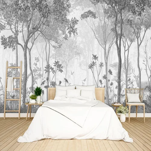 Miniatura 15 de Papel tapiz floral de peonía gris para despegar y pegar para dormitorio, sala de estar, 58 x 86 pulgadas