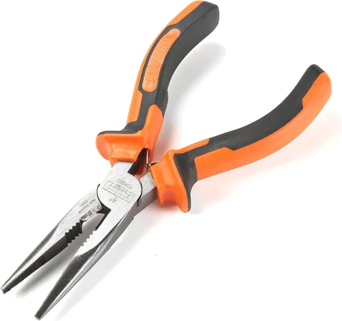 Miniatura 3 de Edward Tools Pro-Grip - Alicates de punta de aguja de 6 pulgadas, mandíbulas de acero al carbono duro, diseño con resorte para un uso más fácil