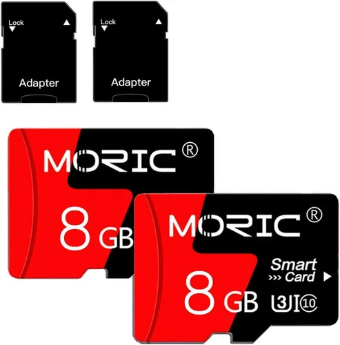 Miniatura 2 de Paquete de 2 tarjetas micro SD de 8 GB con adaptador SD tarjeta de memoria de alta velocidad, tarjeta TF de memoria C10 A1 para cámara/Dash