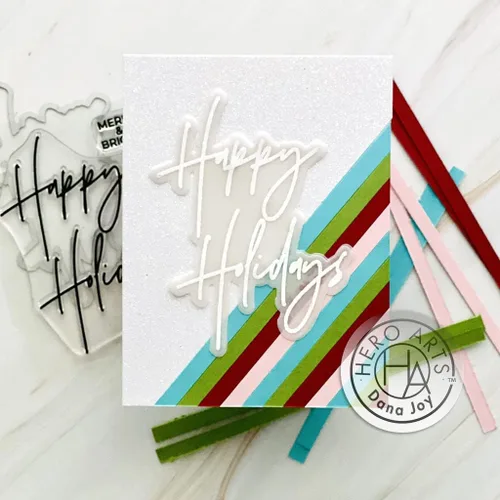 Miniatura 2 de Hero Arts HC103 - Lámina y troquelada, felices fiestas