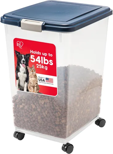 Miniatura 10 de IRIS USA Contenedor hermético de almacenamiento de alimentos para perros, hasta 30 libras, con ruedas, para almacenamiento de alimentos para perros
