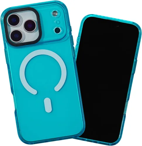 Miniatura 88 de SteepLab Funda de barrera para iPhone 13, protección de 360 grados que absorbe impactos con bisel elevado y colores llamativos (cielo azul brillante)