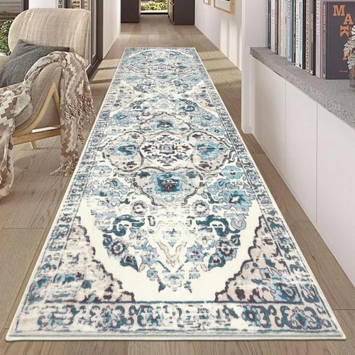 Miniatura 89 de HEBE Alfombra Pasillo 2'x10' Lavable Vintage Desgastada Alfombras de Área Antideslizante Alfombra de Lavandería Boho Alfombras de Piso para Pasillos