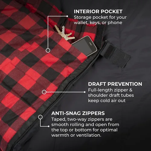 Miniatura 5 de Teton Celsius XXL Sleeping Bag, Cold Weather Sleeping Bags for Adults and Kids, Camping Made Easy and Warm. Compression Sack Included, 35F, 25F, 0F