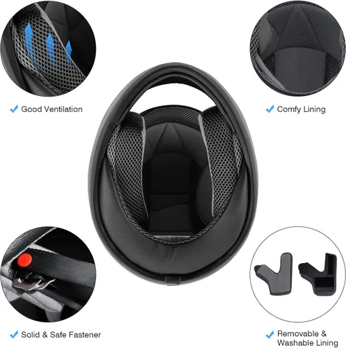Miniatura 3 de SLMOTO - Casco de motocicleta aprobado por el DOT, con visera de espejo brillante en acabado negro, protección completa para la cara, con protector