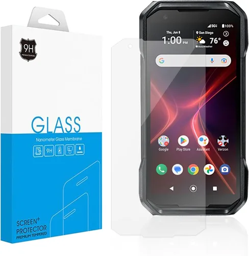 Miniatura 3 de Ailiber Protector de pantalla para Kyocera DuraForce Pro 3 [2 unidades], protector de pantalla DuraForce Pro3 de vidrio templado, antiarañazos
