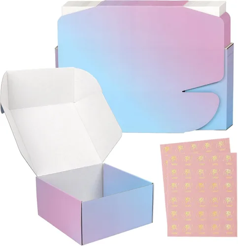 Miniatura 49 de Cajas de envío pequeñas de 6 x 4 x 2 pulgadas para pequeñas empresas, paquete de 30 cajas de correo moradas, caja de embalaje de cartón corrugado