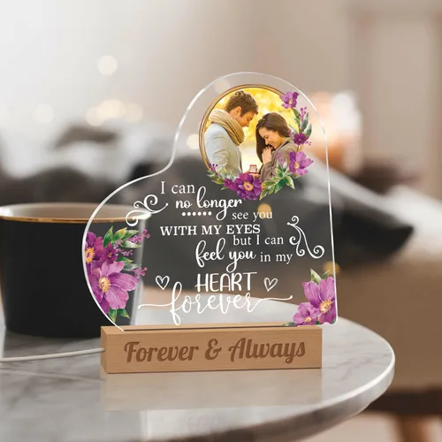 Miniatura 6 de Luz nocturna con foto personalizada, lámpara LED con nombre de corazón, lámpara acrílica personalizada con imagen, regalo para su novia, amante