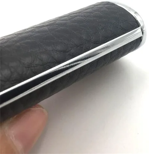 Miniatura 6 de Metal negro cuero encendedor caso cubierta titular para BIC tamaño completo encendedor tipo J6