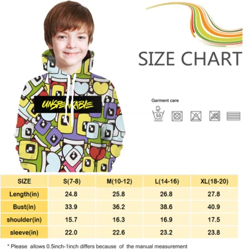 Miniatura 3 de Oatfan Boys And Girls Fashion Novelty Hoodie, Teen 3d Printed Game Pullover Sweatshirt Sports Tops