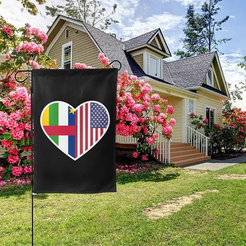 Miniatura 5 de I Love America And The Central African Republic Garden Flag 12.5"x18" Inch Double Sided Garden Flags Home Lawn Outdoor Decor Flags Party Banner