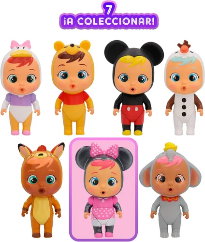 Miniatura 7 de Cry Babies Magic Tears Disney Edition Mini muñeca sorpresa coleccionable con lágrimas reales y accesorios Muñeca para niños mayores de 3 años