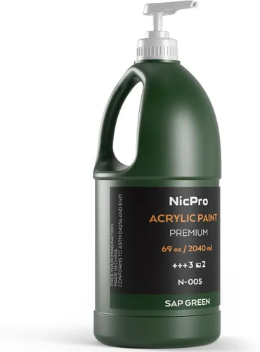 Miniatura 7 de Nicpro Juego de pintura acrílica blanca grande (69 onzas, 69.0 fl oz), suministros de pintura artística no tóxicos para múltiples superficies, Blanco