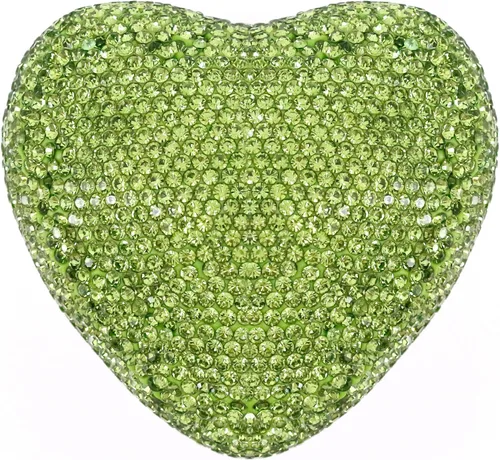 Miniatura 5 de Naimo Caja de anillo con forma de corazón de diamantes de imitación con luz LED, soporte de terciopelo para aretes, monedas, caja de joyería