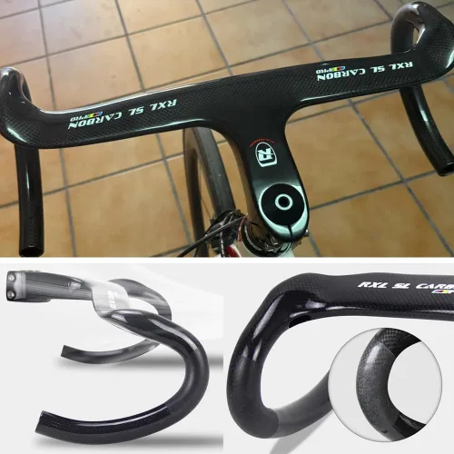 Miniatura 6 de Manillares de fibra de carbono RXL SL para bicicleta de carretera con vástago integrado, manillar de bicicleta de carretera integrado de carbono